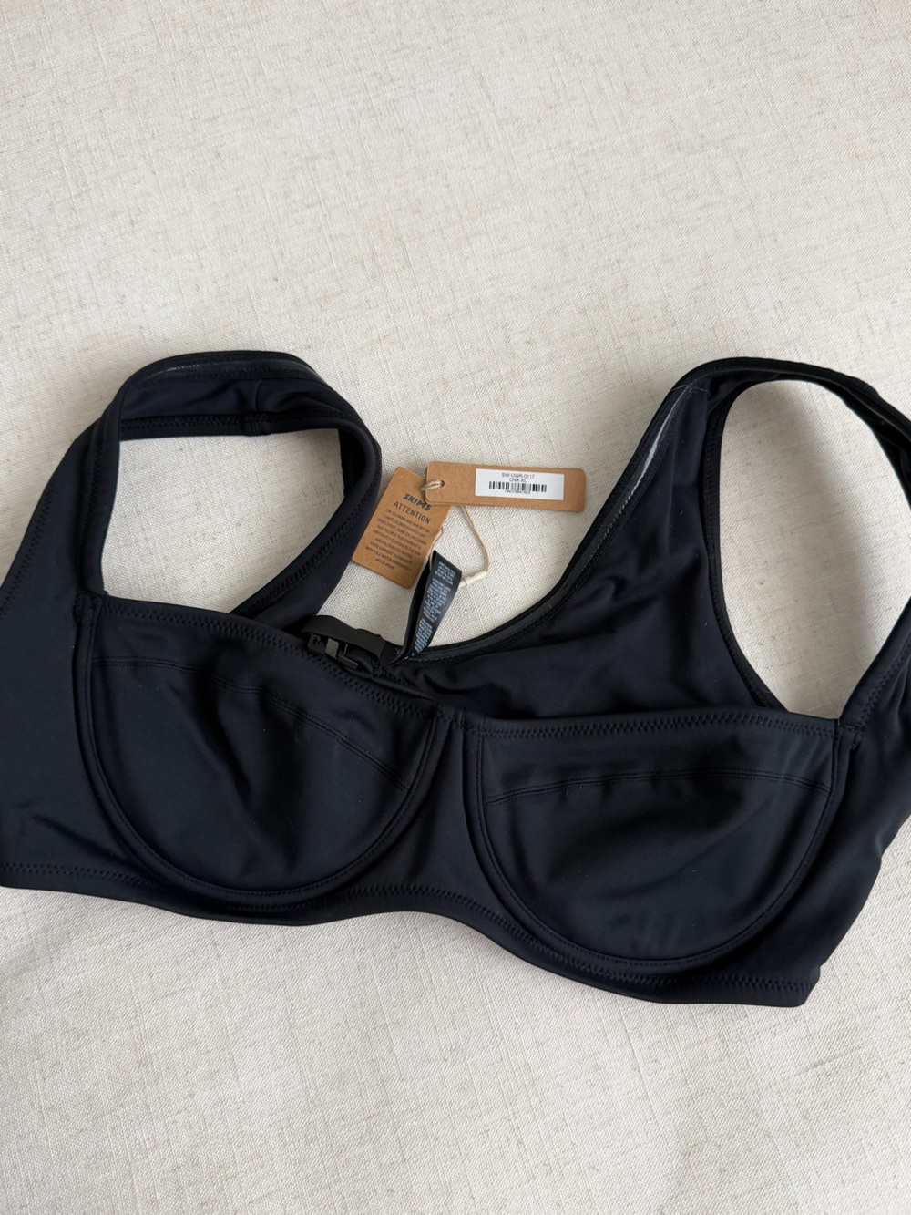 SKIMS Black Swim Bra